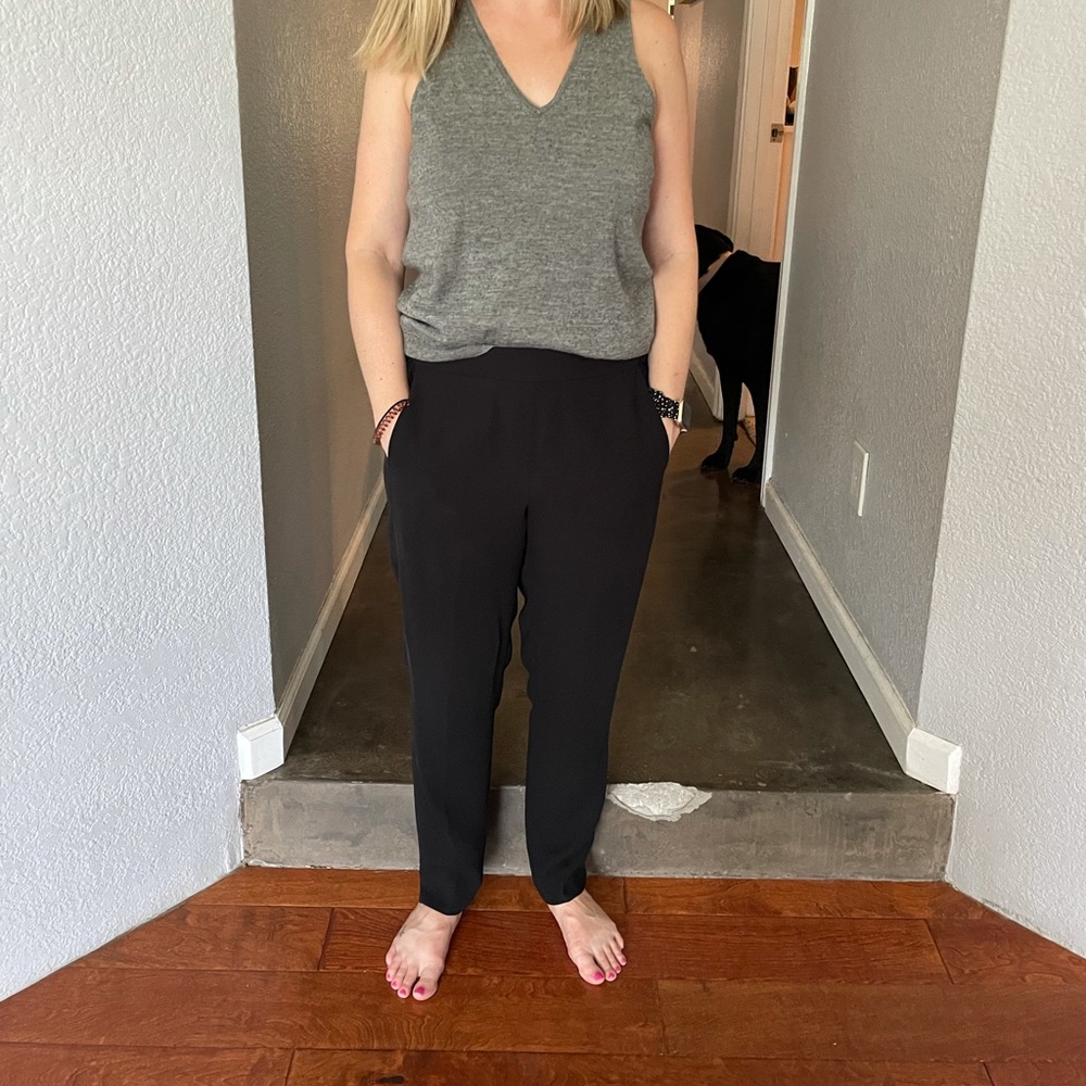 Black J Crew mid rise pant